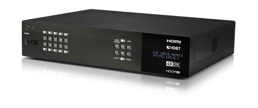 CYP Europe Kreuzschiene (HDBT2) 10x10 HDMI2.0 UHD,4K/ LAN/ RS232/ PoH 100m PUV-1